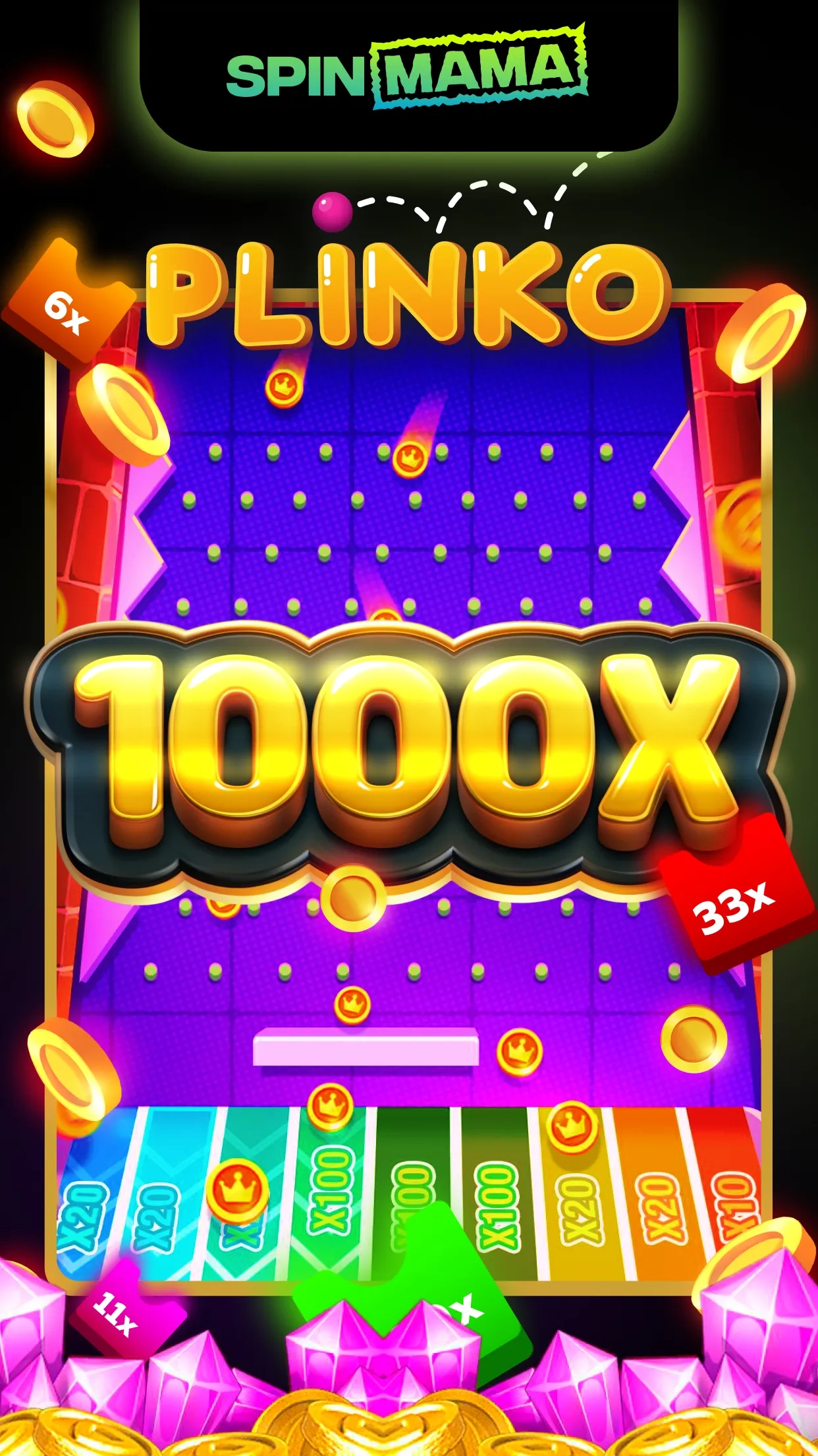 SpinMama Lobby — Slot-Übersicht mit Filter