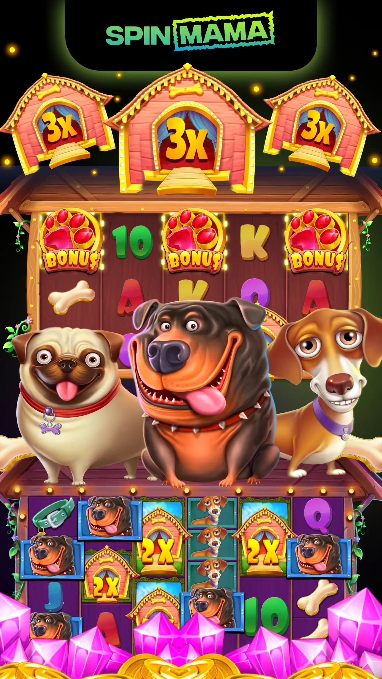 SpinMama Slot-Spiel mit Hold & Win Bonus-Runde